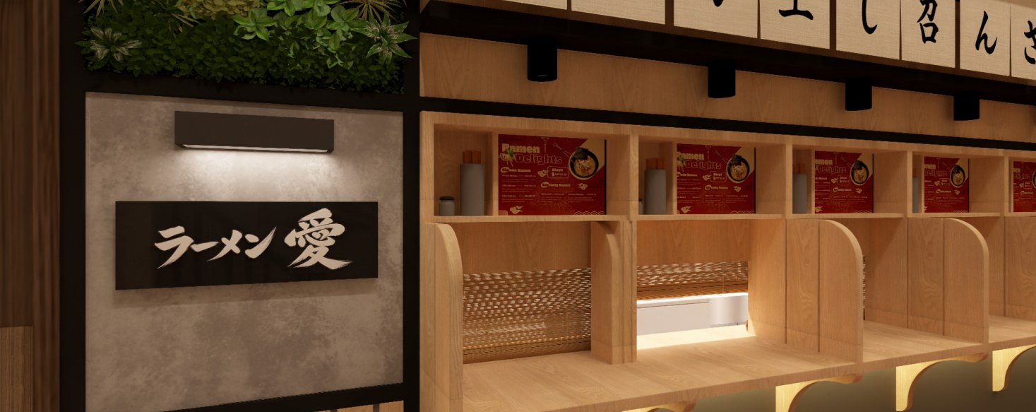 Takusa focused dining booth concept