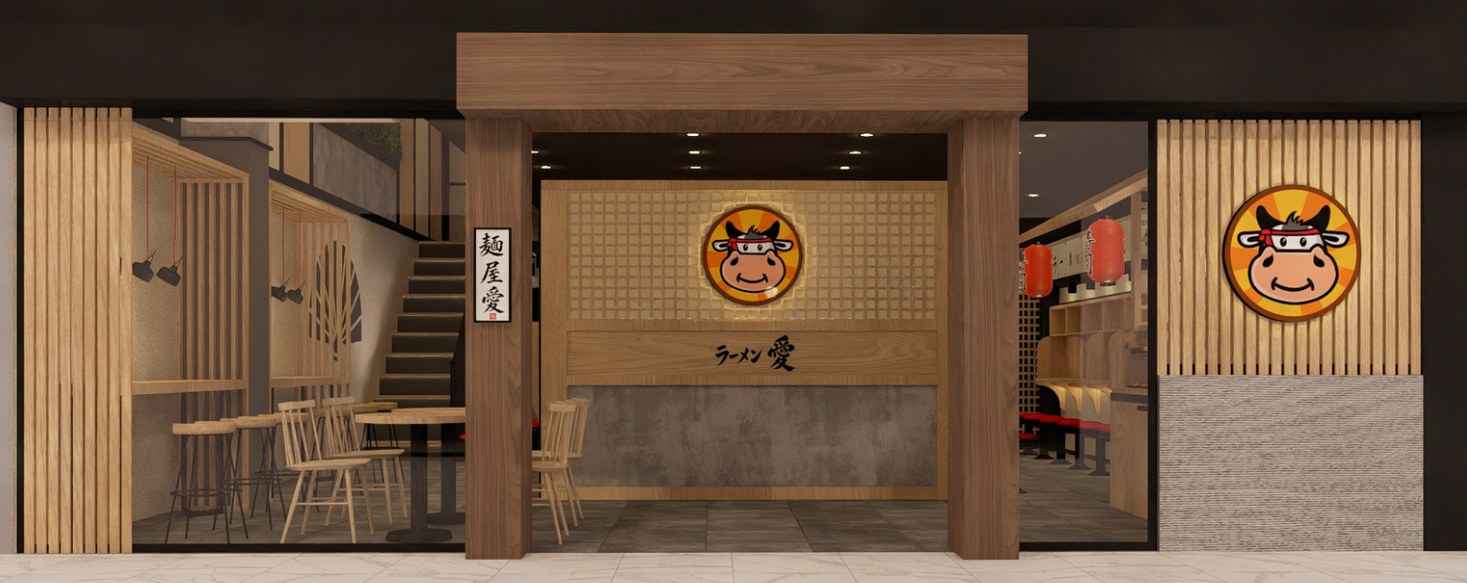 Takusa mall-frontage entrance concept